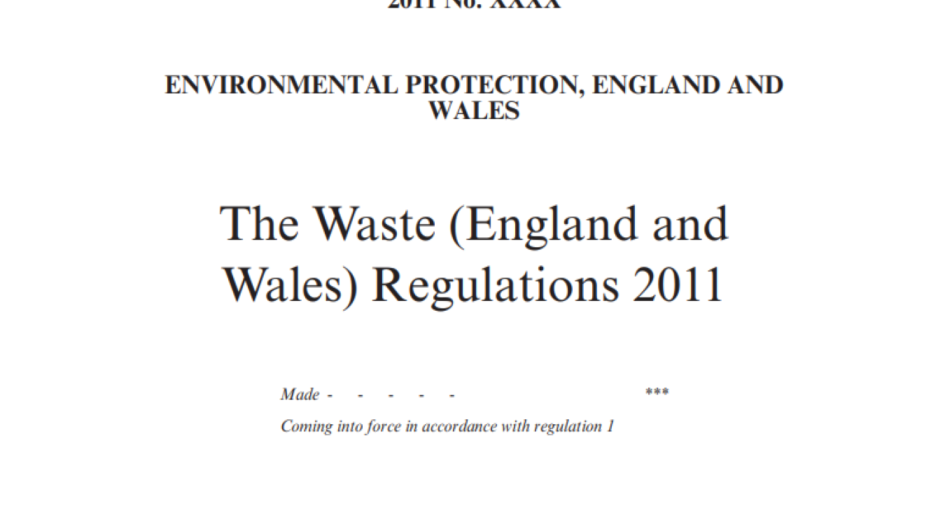 The Waste (England and Wales) Regulations 2011